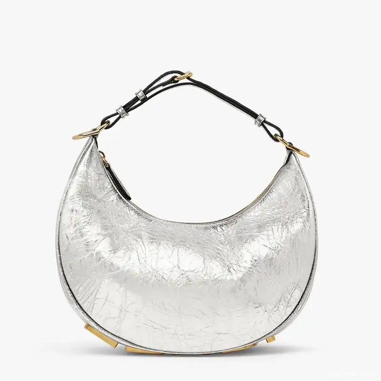 Affordable Hobo Silver Fendi In Bag Fendigraphy Calf Leather Small 0622
